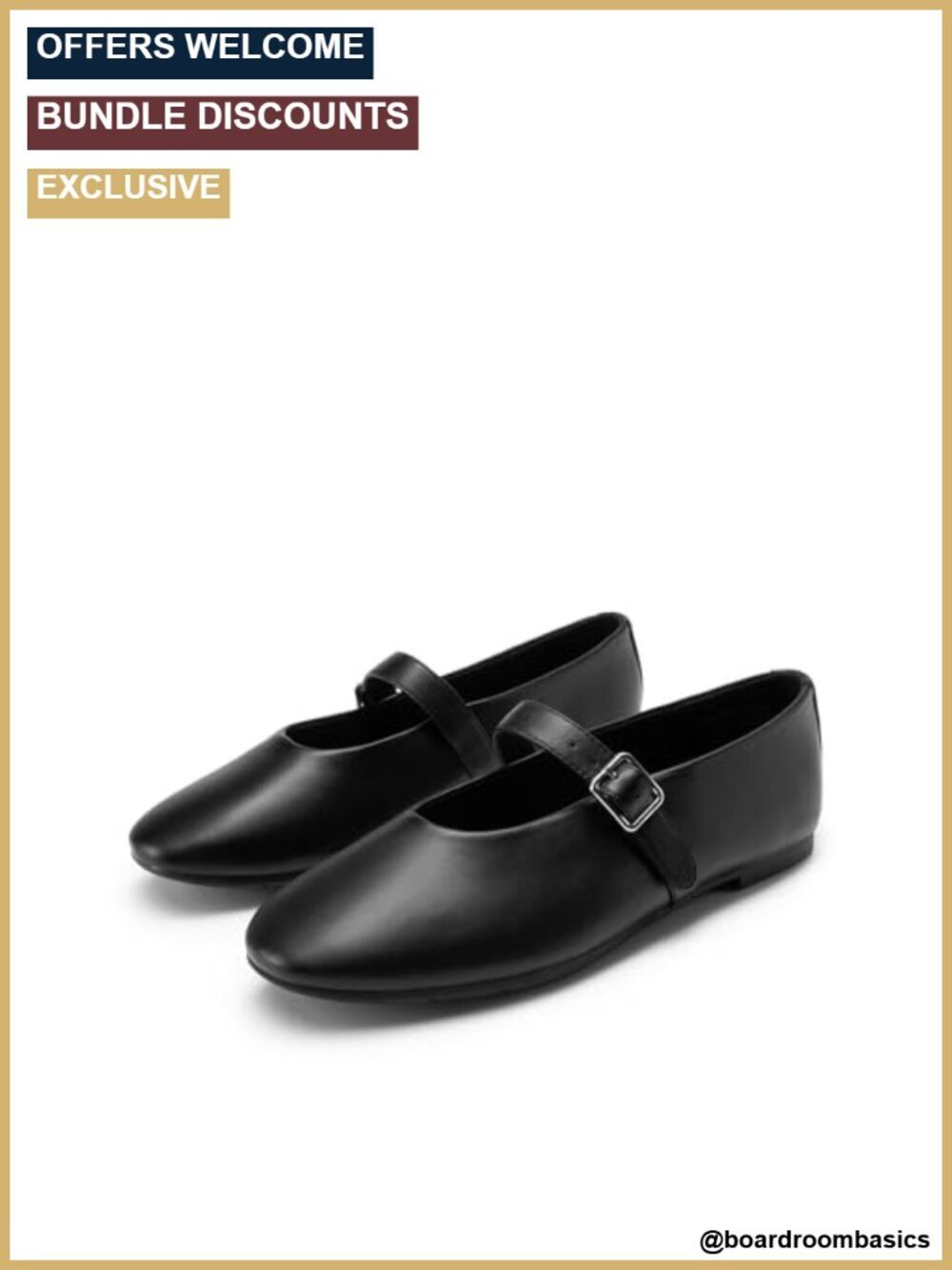PU Microsuede Mary Jane Flats - Comfortable Buckle Slip On Dress Shoes